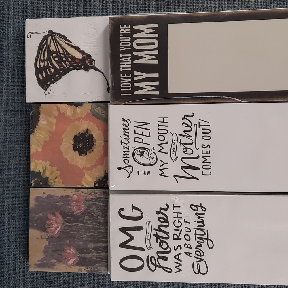 Set 6 Assorted List Pad Note Paper To-Do Grocery Magnetic Mom Mother Funny NWT